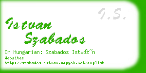 istvan szabados business card